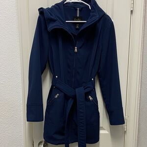 Jessica Simpson Dark Blue Hooded Trench Coat